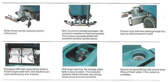 Walk Behind Floor Scrubber Sweeper machine