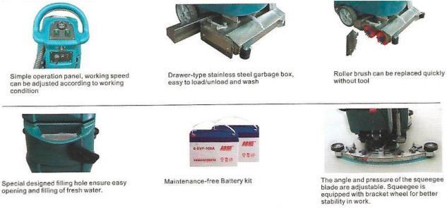 walk behind floor sweeper scrubber