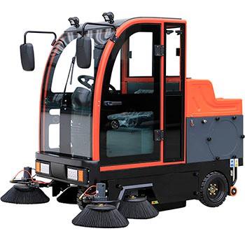 Fully Enclosed Electric Floor Sweeper Flexible Operation