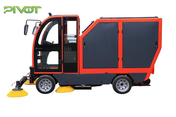 Ride on Sweeper Machine Orange G2400 by Pivot Machinery01
